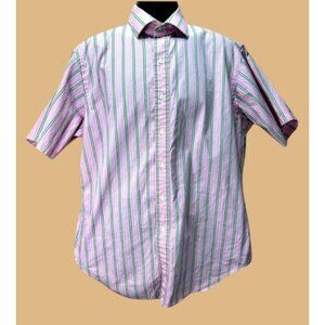 Polo Ralph Lauren Mens Pink Short Sleeve Shirt 16.5 Large
